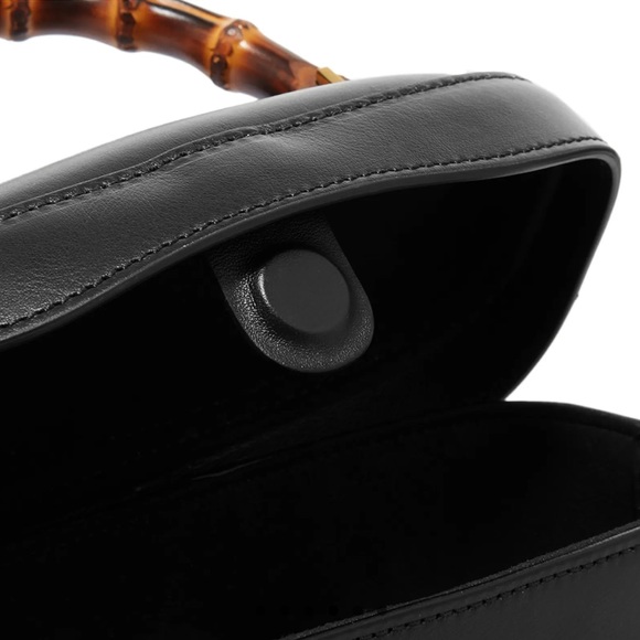 Rare PALM ANGELS BAMBOO LEATHER PADLOCK BAG - Picture 4 of 5